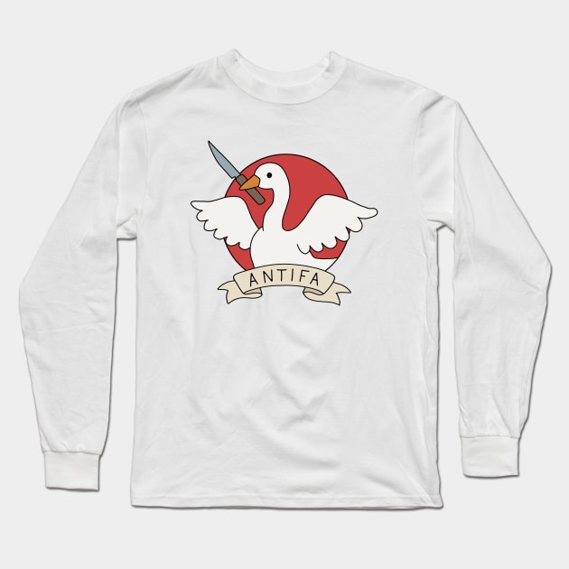 Antifa Long Sleeve T-Shirt by valentinahramov